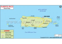 Puerto Rico Road Map - Digital File