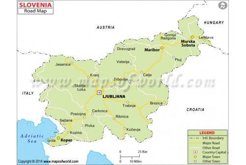 Slovenia Road Map