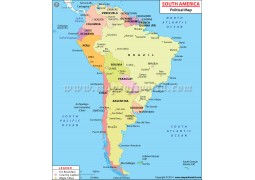 South America Political Map - Digital File