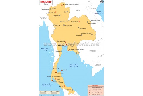 Thailand Airports Map