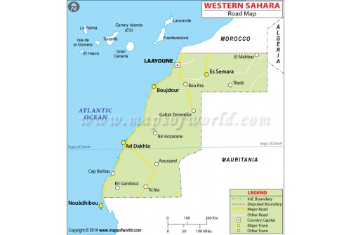 Western Sahara Road Map