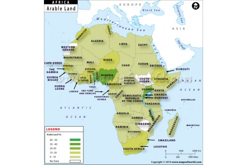 Africa Arable Land Map