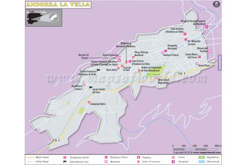 Andorra La Vella City Map