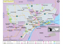 Detroit City Map - Digital File