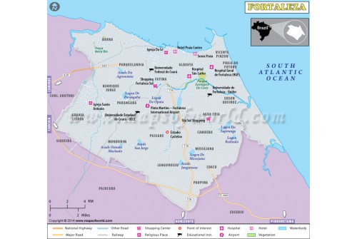 Fortaleza City Map