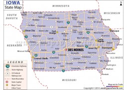 Iowa State Map  - Digital File