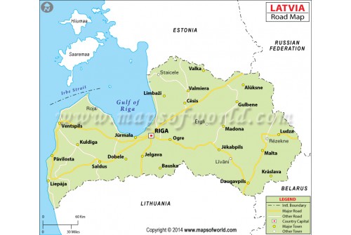 Latvia Road Map