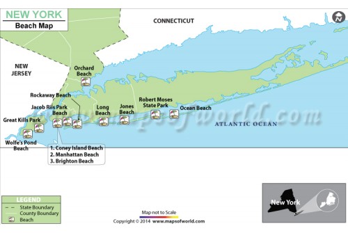 New York Beach Map