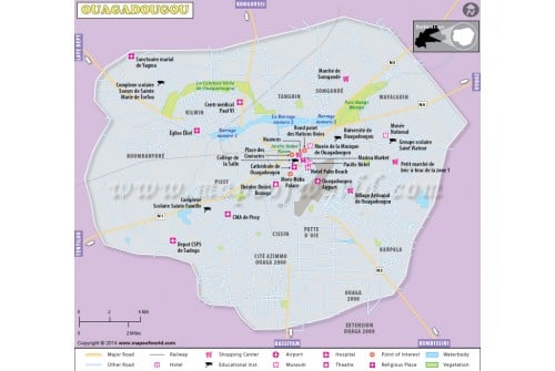 Ouagadougou City Map