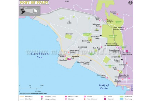 Port of Spain City Map