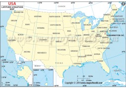 US Map with Latitude and Longitude - Digital File