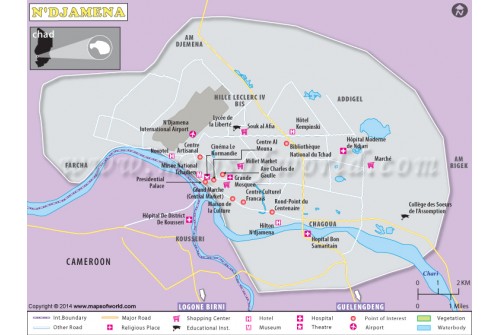 N'Djamena Map