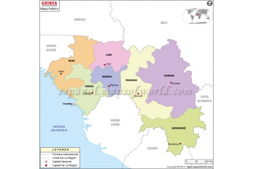 Guinea Spanish Map
