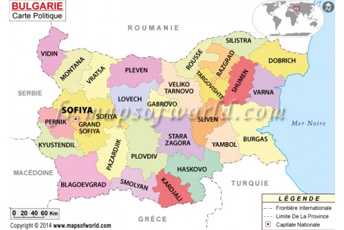Bulgaria Map in French