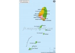 Saint Vincent And The Grenadin Map - Digital File