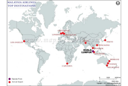 Malaysia Airlines Top Destinations