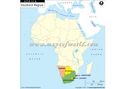 Southern Africa Region Map - Digital File