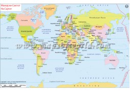 World Map in Malay Language - Digital File