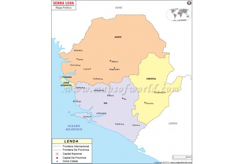 Sierra Leone Portuguese Map