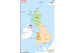 United Kingdom Portuguese Map - Digital File
