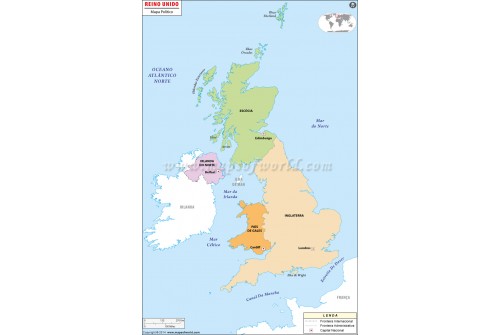 United Kingdom Portuguese Map