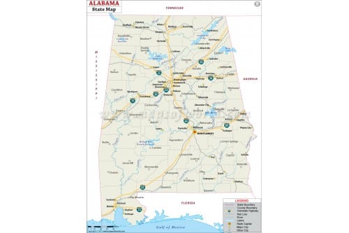Alabama State Map 