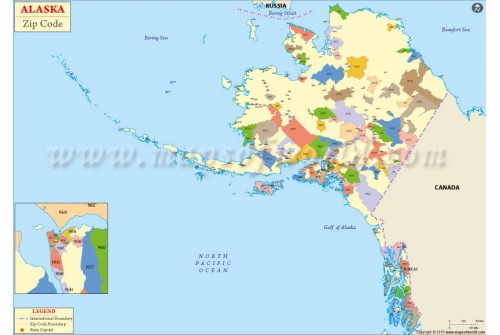Alaska Zip Codes Map
