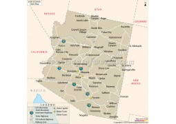 Arizona State Map  - Digital File