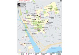 Brown University Rhode Island Map - Digital File
