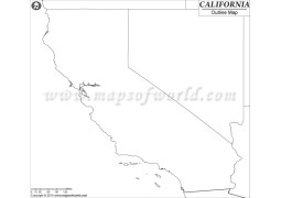 Outline Map of California - Digital File