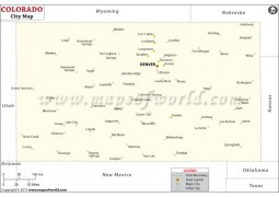 Colorado Cities Map - Digital File
