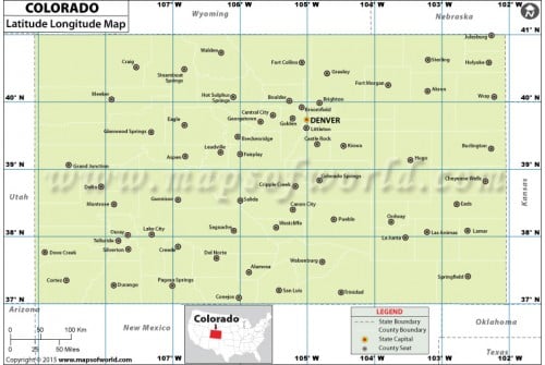 Colorado Latitude Longitude Map