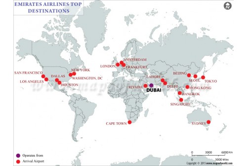 Emirates Airlines Top Destinations