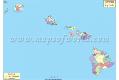 Hawaii Zip Codes Map