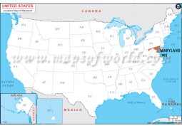 Maryland Location Map - Digital File