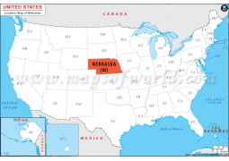 Nebraska Location Map - Digital File