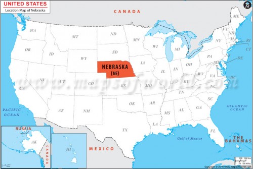 Nebraska Location Map