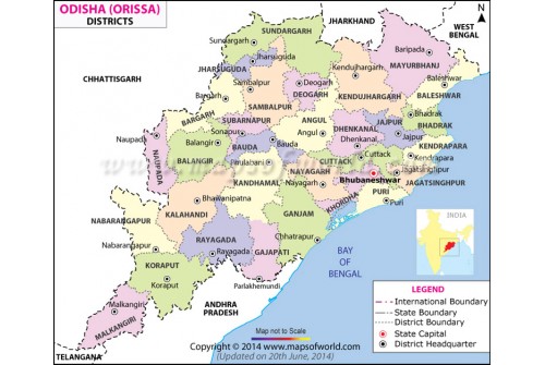 Orissa District Map