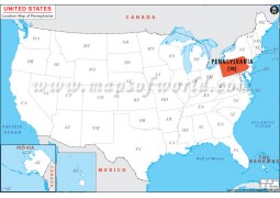 Pennsylvania Location Map - Digital File