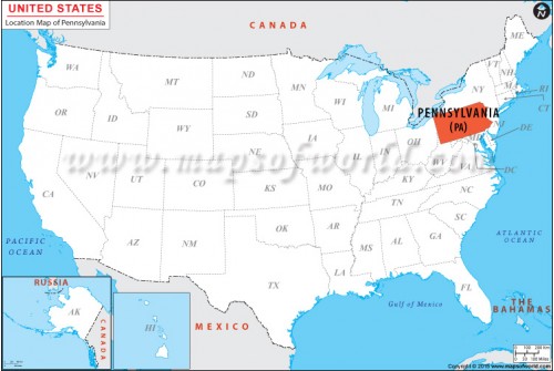 Pennsylvania Location Map