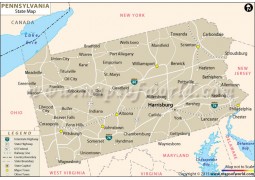 Pennsylvania State Map  - Digital File