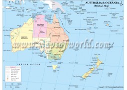 Political Map of Oceania - Digital File