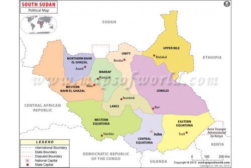 Political Map of South Sudan