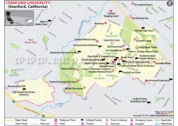 Stanford University California Map - Digital File