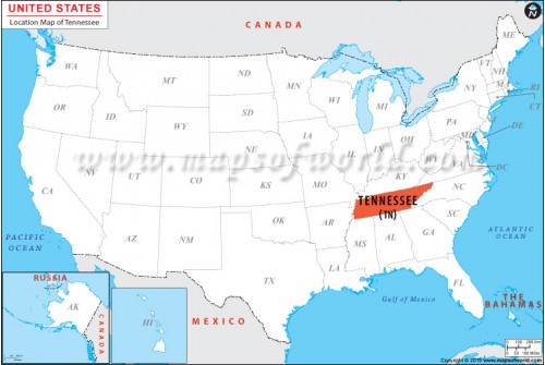 Tennessee Location Map