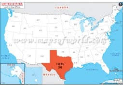 Texas Location Map - Digital File