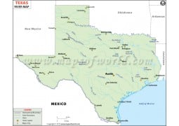 Texas River Map - Digital File
