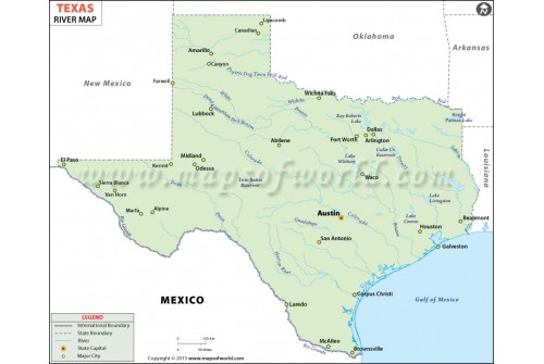 Texas River Map