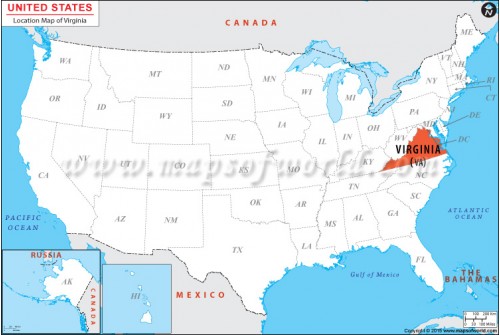 Virginia Location Map