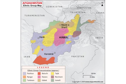 Afghanistan Ethnic Groups Map